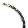 VINTY Tennis Bracelet, Black Baguette Cut Cubic Zirconia Crystal Rhinestones, Gold Plated Stainless Steel, Hypoallergenic, Adjustable, Bridal Bridesmaid Jewelry for Women view 3