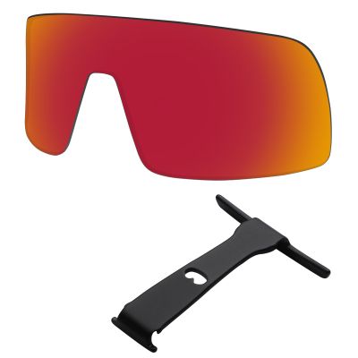 Predrox Red Mirror Sutro S Lenses Replacement and Wicket for Oakley Sunglass OO9462 Polarized
