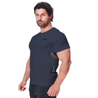 LIBOSHENG Conceal Carry Shirts for Men - Holster Tank Top - Everyday Concealed Carry Compression Shirt Black (S)