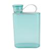 TOPINCN Flat Water Bottle Plastic Transparent Portable Travel Mug Leak Proof Paper Water Bottle Sports Water Bottle 380ml (Blue) view 1