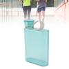 TOPINCN Flat Water Bottle Plastic Transparent Portable Travel Mug Leak Proof Paper Water Bottle Sports Water Bottle 380ml (Blue) view 2