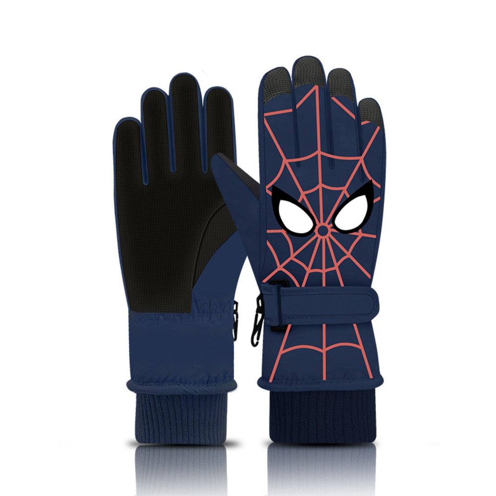 MBETA Autumn and Winter Boys and Girls Outdoor Fleece-Lined Warm Cycling ski Windproof Waterproof Gloves