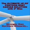 Pontoon Boat Solutions, 18'-22' Ultimate Pontoon Boat Canvas Solution with 3" Rise view 3