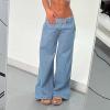 KASUTAM Baggy Jeans Vintage Clothes Wide Pants Cargo Pants Y2k Denim Trousers Women High Waist Wide Leg Casual Pants,Blue,S view 2