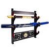 Fclieng Katana Display Stand Weapon Stands, Velvet Padded Sword Holder Wall Mount Wakizashi Samurai Sword Rack Dragon Logo (3 Tier) view 4