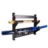 Fclieng Katana Display Stand Weapon Stands, Velvet Padded Sword Holder Wall Mount Wakizashi Samurai Sword Rack Dragon Logo (2 Tier) view 4