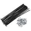 X AUTOHAUX 40 Pcs Bicycle Steel Spokes 14G Bike Spoke 185mm Length with Nipples for Most Bicycle view 1