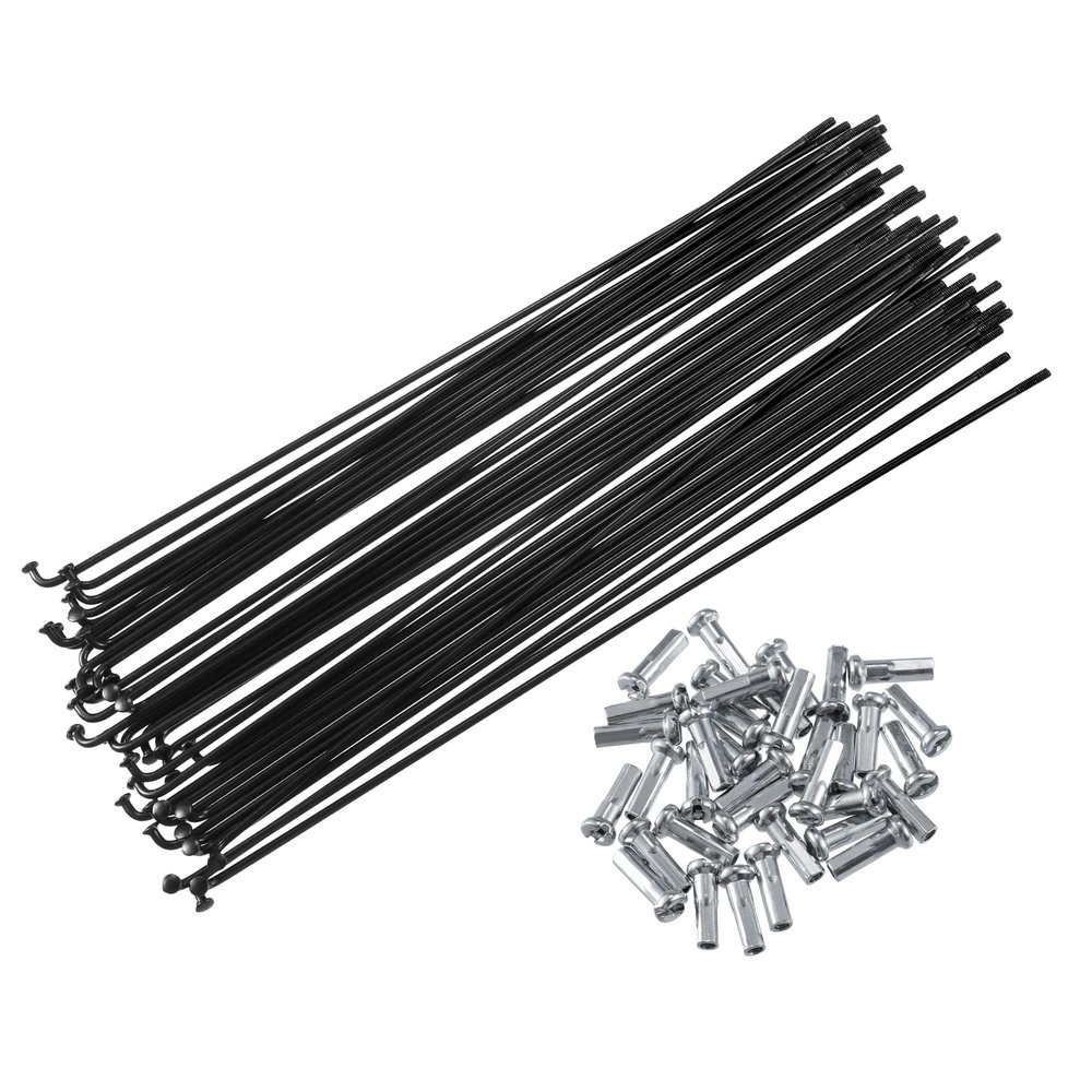 X AUTOHAUX 36 Pcs Bicycle Steel Spokes 14G Bike Spoke 192mm Length with Nipples for Most Bicycle