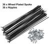 X AUTOHAUX 36 Pcs Bicycle Steel Spokes 14G Bike Spoke 192mm Length with Nipples for Most Bicycle view 4