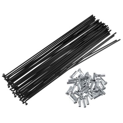 X AUTOHAUX 40 Pcs Bicycle Steel Spokes 14G Bike Spoke 183mm Length with Nipples for Most Bicycle