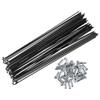X AUTOHAUX 40 Pcs Bicycle Steel Spokes 14G Bike Spoke 222mm Length with Nipples for Most Bicycle view 1