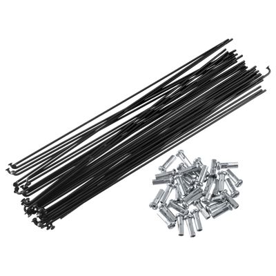 X AUTOHAUX 40 Pcs Bicycle Steel Spokes 14G Bike Spoke 230mm Length with Nipples for Most Bicycle