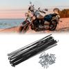 X AUTOHAUX 40 Pcs Bicycle Steel Spokes 14G Bike Spoke 230mm Length with Nipples for Most Bicycle view 2