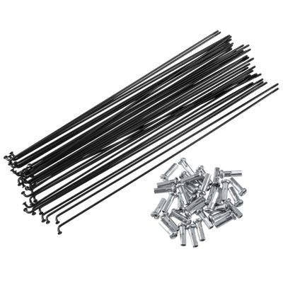 X AUTOHAUX 40 Pcs Bicycle Steel Spokes 14G Bike Spoke 240mm Length with Nipples for Most Bicycle