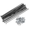 X AUTOHAUX 40 Pcs Bicycle Steel Spokes 14G Bike Spoke 240mm Length with Nipples for Most Bicycle view 1