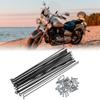 X AUTOHAUX 40 Pcs Bicycle Steel Spokes 14G Bike Spoke 240mm Length with Nipples for Most Bicycle view 2