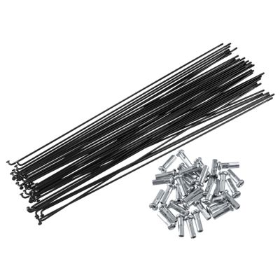X AUTOHAUX 36 Pcs Bicycle Steel Spokes 14G Bike Spoke 282mm Length with Nipples for Most Bicycle