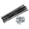 X AUTOHAUX 36 Pcs Bicycle Steel Spokes 14G Bike Spoke 282mm Length with Nipples for Most Bicycle view 1