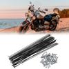 X AUTOHAUX 36 Pcs Bicycle Steel Spokes 14G Bike Spoke 282mm Length with Nipples for Most Bicycle view 2