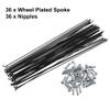 X AUTOHAUX 36 Pcs Bicycle Steel Spokes 14G Bike Spoke 282mm Length with Nipples for Most Bicycle view 4