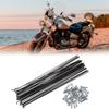X AUTOHAUX 36 Pcs Bicycle Steel Spokes 14G Bike Spoke 257mm Length with Nipples for Most Bicycle view 2