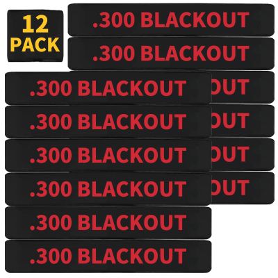 12 Pack Miaozhun .300 Blackout Magazine Marking Bands 300 BLK Magazine Caliber Identification Red-12Pack