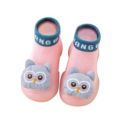Boys Cute Slippers Summer And Autumn Comfortable Infant Toddler Shoes Cute Owl Bear Children Mesh (Pink, 3-6Months)