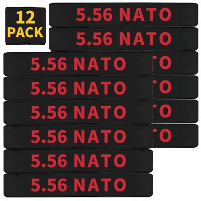 12 Pack Miaozhun 5.56 NATO Magazine Marking Bands 5.56 Magazine Caliber Identification Red-12Pack