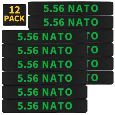 12 Pack Miaozhun 5.56 NATO Magazine Marking Bands 5.56 Magazine Caliber Identification Green-12Pack