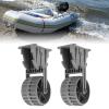 Bediffer Dinghy Wheels Kit, Flip-up Dinghy Wheels, Nylon Inflatable Boat Launching Wheel Flip Up Lightweight Wheels for Dinghy Raft view 4