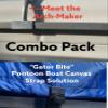 PONTOON BOAT SOLUTIONS, 12'-18' Pontoon Boat Canvas Solution with 6" Rise Combo Pack with 12 Gator Bite Canvas Strap Solutions view 3