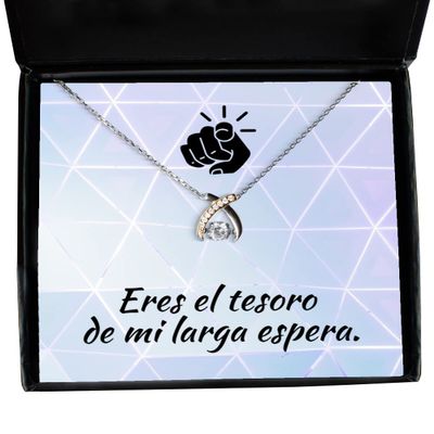 Eres el Tesoro de mi Larga Espera Regalo para Mujer - Pendiente, Cadena, Collar de Baile