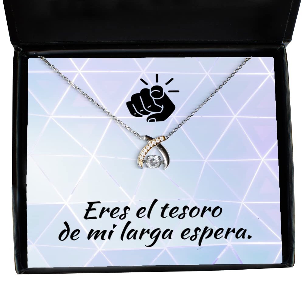 Eres el Tesoro de mi Larga Espera Regalo para Mujer - Pendiente, Cadena, Collar de Baile