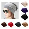 Bluelans Unisex Baggy Lightweight Hip-Hop Soft Cotton Slouchy Stretch Beanie Hat Winter Knitted Hat Beanie Skully Cap for Men Women Dark Gray view 2