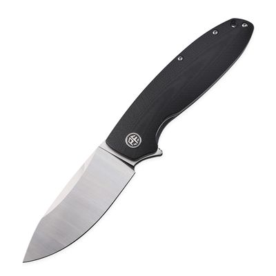 Petrified fish PFB01 Terra,3.54" D2 Steel Blade, G10 Handle Flipper Liner lock Folding knife (Black)