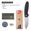 Petrified fish PFB01 Terra,3.54" D2 Steel Blade, G10 Handle Flipper Liner lock Folding knife (Black) view 4