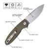 Petrified fish PFB01 Terra,3.54" D2 Steel Blade, Micarta Handle Flipper Liner lock Folding knife (Green) view 2
