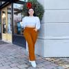 G4Free Jean Yoga Pants for Women High Waisted Bootcut Yoga Leggings-Flare Workout Gym Leggings 4 Pockets (Brown Sugar,S,31") view 2
