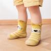 Baby Moccasins Infant Boys Girls Animal Cartoon Socks Shoes Toddler Fleece Floor Socks Non Slip Prewalker Shoes (Yellow, 12-18 Months) view 2