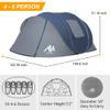 6 Person Easy Pop Up Tents for Camping - AYAMAYA Double Layer Waterproof Instant Tent with Vestibule & Porch, Large Size Family Tent Automatic Setup for 4-6 People Camping Hiking (Poles Included) view 3