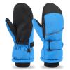 Azarxis Kids Mittens Winter Children Ski Glove Windproof Snow Gloves Fleece Warm for Boy Girl Toddler Youth Outdoor Sports Skiing Skating Snowboarding Sledding (Blue, 7-9 Years Old) view 1