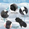 Azarxis Kids Mittens Winter Children Ski Glove Windproof Snow Gloves Fleece Warm for Boy Girl Toddler Youth Outdoor Sports Skiing Skating Snowboarding Sledding (Blue, 7-9 Years Old) view 3