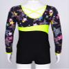 Nikiikoo Kids Girls 2Pcs Gymnastics Dance Outfits Long Sleeve Leotards with Shorts Athletic Biketards Unitards Starry 6 Years view 4