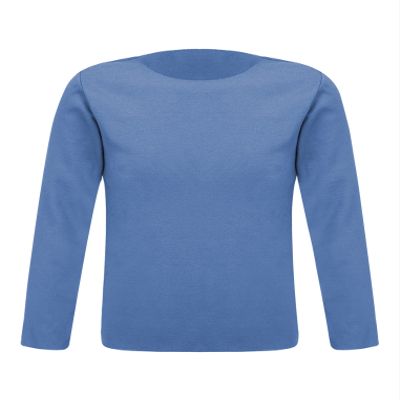 Freebily Baby Boys Girls Thermal Tops Basic Solid Color Turtleneck T-Shirt Cotton Mock Neck Long Sleeve Tops Round Neck Blue A 12-18 Months