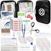 300Piece Travel First Aid Emergency Kit Home Essentials Hiking Survival Essential Kit for Outdoor Adventure Camping Backpack, Black 1st Aid view 1