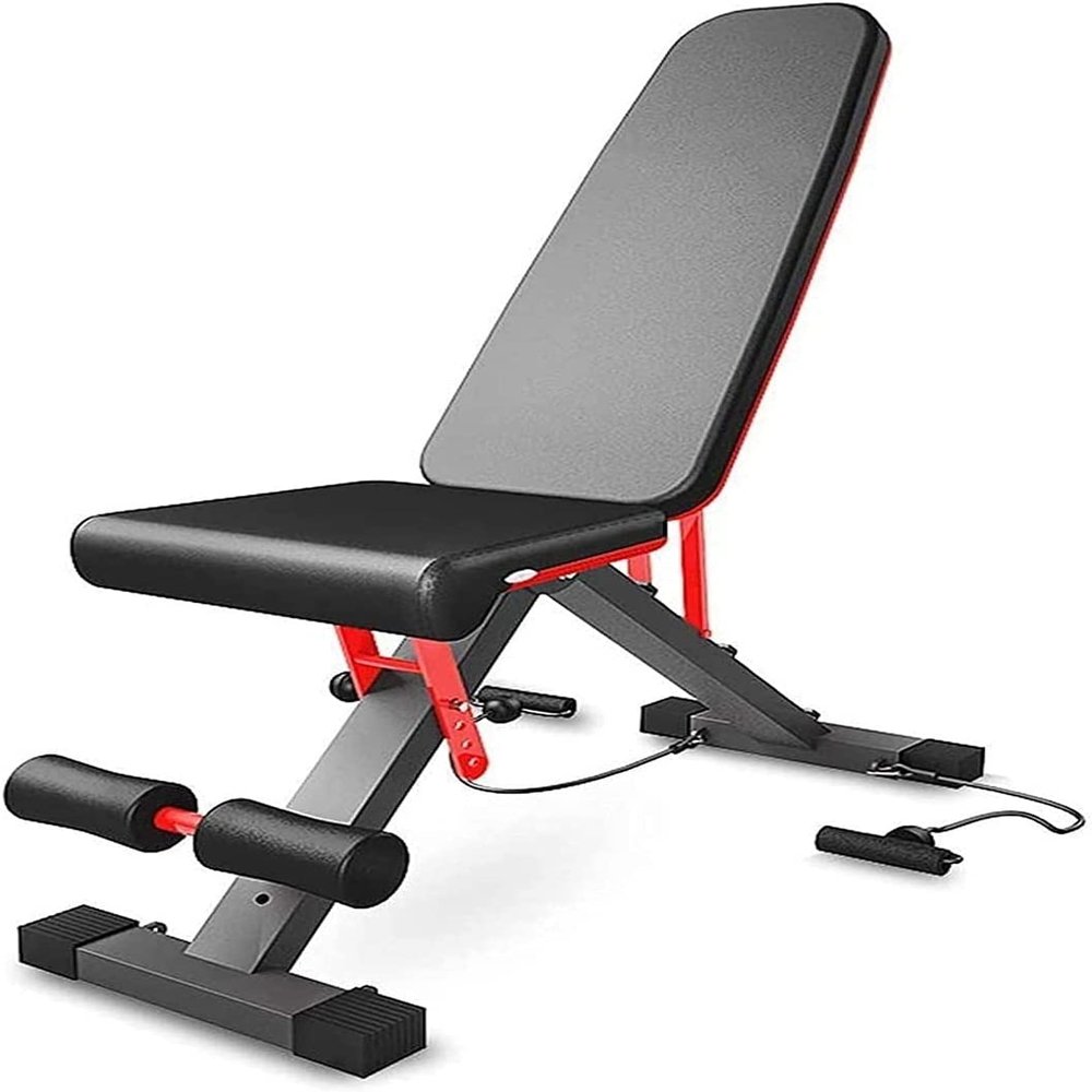 BUZZNN Adjustable Weight Bench, Foldable Workout Benches for Home Gym, Exercise Bench for Strength Training, Multi-Functional Dumbbell Bench for Full Body Workout