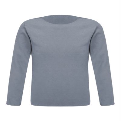 Freebily Baby Boys Girls Thermal Tops Basic Solid Color Turtleneck T-Shirt Cotton Mock Neck Long Sleeve Tops Round Neck Gray A 12-18 Months