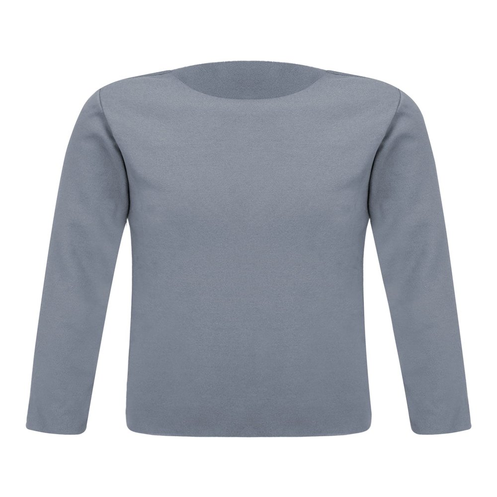 Freebily Baby Boys Girls Thermal Tops Basic Solid Color Turtleneck T-Shirt Cotton Mock Neck Long Sleeve Tops Round Neck Gray A 12-18 Months