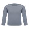 Freebily Baby Boys Girls Thermal Tops Basic Solid Color Turtleneck T-Shirt Cotton Mock Neck Long Sleeve Tops Round Neck Gray A 12-18 Months view 1