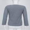 Freebily Baby Boys Girls Thermal Tops Basic Solid Color Turtleneck T-Shirt Cotton Mock Neck Long Sleeve Tops Round Neck Gray A 12-18 Months view 4